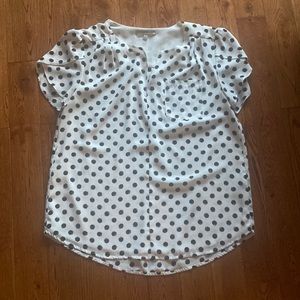 41 Hawthorne Polka dot blouse